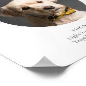 Eenvoudige Zwarte Bloemen Dier Handtekening Drink Poster (Hoek)