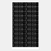 Eenvoudige Zwarte Bloemen Kaarsenpot Dun Verticaal Labels (Vel)