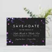 Eenvoudige zwarte boog en roze sla de datum op save the date (Staand voorkant)