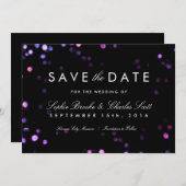 Eenvoudige zwarte boog en roze sla de datum op save the date (Voorkant / Achterkant)