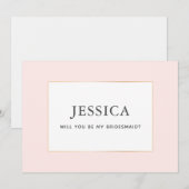 Eenvoudige zwarte bruidskaart van Elegant Gold Save The Date (Voorkant / Achterkant)