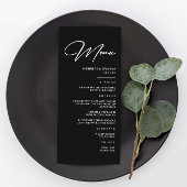 Eenvoudige zwarte bruiloft menu