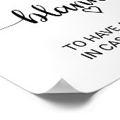 Eenvoudige zwarte Calligrafie Blankets Poster (Hoek)