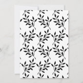 Eenvoudige zwarte Calligrafie Bridal Tea Party Kaart (Achterkant)