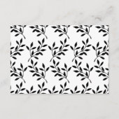 Eenvoudige zwarte Calligrafie-cadeau Informatiekaartje (Achterkant)