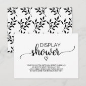 Eenvoudige Zwarte Calligrafie Display Shower Informatiekaartje (Voorkant / Achterkant)