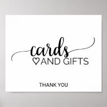 Eenvoudige Zwarte Calligrafie Kaarten en Cadeaus