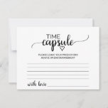 Eenvoudige zwarte Calligrafie Tijd Capsule Kaarten<br><div class="desc">Deze eenvoudige zwarte kalligrafie-tijdskapjes zijn de perfecte activiteit voor een rustige of moderne trouwreceptie of vrijgezellenfeest. Het minimalistische ontwerp kenmerkt een elegant borstelscriptdoopvont en een prachtig vrouwelijk hart. Matching Time Capsule-teken wordt apart verkocht.</div>