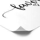 Eenvoudige Zwarte Calligraphy Favorieten Poster (Hoek)