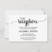 Eenvoudige Zwarte Calligraphy Ontvangstkaart Kaart (Voorkant)