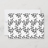 Eenvoudige Zwarte Calligraphy Ontvangstkaart Kaart (Achterkant)