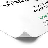 Eenvoudige Zwarte Calligraphy Trouw Armband Bord Poster (Hoek)