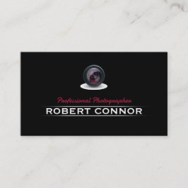 Eenvoudige zwarte cameralens fotograaf Kaart Visitekaartje