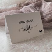 Eenvoudige zwarte Chicken Meal Option Place Card Kaart