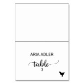 Eenvoudige zwarte Chicken Meal Option Place Card Kaart (Voorkant)