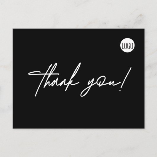 Eenvoudige zwarte Chiropractie Custom Logo Briefkaart (Voorkant)