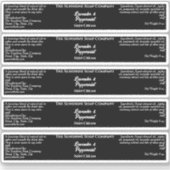 Eenvoudige zwarte Cosmetics Jar Label 0.75 "x 4.0" (Voorkant)