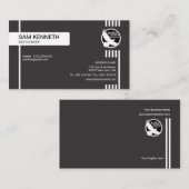 Eenvoudige zwarte Creative Lines CEO Founder Visitekaartje (Voorkant / Achterkant)