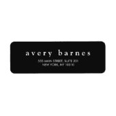 Eenvoudige zwarte Creative Professional Modern Etiket (Voorkant)