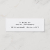 Eenvoudige zwarte Creative Professional Modern Mini Visitekaartje (Achterkant)