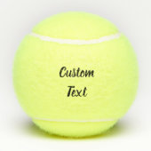 Eenvoudige zwarte cursieve scripttekst of naam tennisballen (Achterkant)