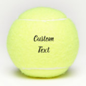 Eenvoudige zwarte cursieve scripttekst of naam tennisballen (Voorkant)