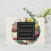 Eenvoudige zwarte doos | aanjager Bespaar de datu Save The Date (Staand voorkant)