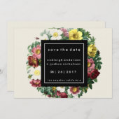 Eenvoudige zwarte doos | aanjager Bespaar de datu Save The Date (Voorkant / Achterkant)