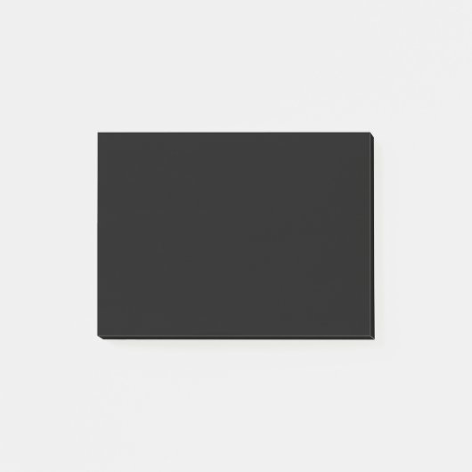 Eenvoudige zwarte effen kleur post-it® notes (Voorkant)