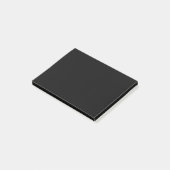 Eenvoudige zwarte effen kleur post-it® notes (Schuin)
