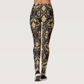 Eenvoudige zwarte elegant PatroonLeggings Leggings (Achterkant)