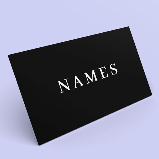 Eenvoudige zwarte Elegant Visitekaartje