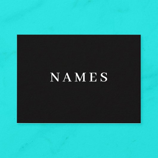 Eenvoudige zwarte Elegant Visitekaartje