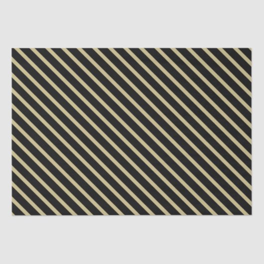 Eenvoudige zwarte en gouden strips tissuepapier (Voorkant)