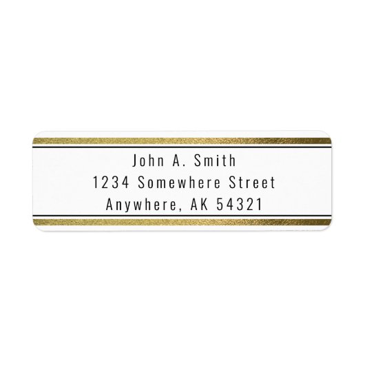 Eenvoudige zwarte en goudolie etiket (Voorkant)