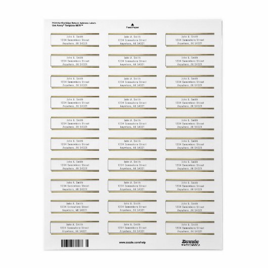 Eenvoudige zwarte en goudolie etiket (Full Sheet)