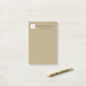 Eenvoudige zwarte en tan Post-It Notes (Op bureau)