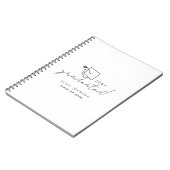 Eenvoudige Zwarte en Witte Afstuderen Notitieboek (Linkerzijde)