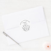 Eenvoudige zwarte en witte apotheekflacon ronde sticker (Envelop)