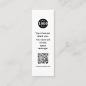 Eenvoudige zwarte en witte Bladwijzer Kaart Mini Visitekaartje (Voorkant)