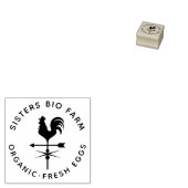 Eenvoudige zwarte en witte Boerderij Eieren Rubberstempel (Gestempeld)