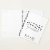 Eenvoudige Zwarte en Witte Bruiloft Planner (Display)