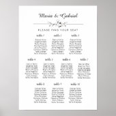 Eenvoudige zwarte en witte bruiloft poster (Voorkant)