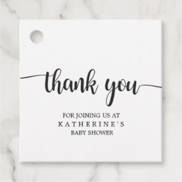 Eenvoudige Zwarte en Witte Buffalo Plaid Bedankt Bedankjes Labels