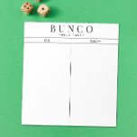 Eenvoudige zwarte en witte Bunco-tabel Tally Notitieblok<br><div class="desc">Verplaats een blad op elke lijst voor de persoon die tally van de score houdt en stroomlijnt uw Bunco spel met deze klaar te gaan en gemakkelijk te gebruiken scheur van tally sheets.</div>