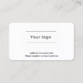 Eenvoudige Zwarte en Witte Coffee Loyalty Card (Achterkant)