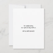 Eenvoudige zwarte en witte dankkaart - vlak bedankkaart (Achterkant)