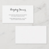 Eenvoudige zwarte en witte elegante schermschoeise informatiekaartje (Voorkant / Achterkant)