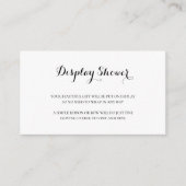 Eenvoudige zwarte en witte elegante schermschoeise informatiekaartje (Voorkant)