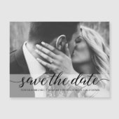Eenvoudige zwarte en witte foto Save the date Wedd (Voorkant)